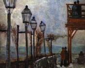 文森特威廉梵高 - 磨坊上附近的蒙马特